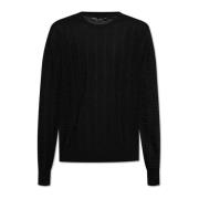 Dolce & Gabbana Sidensweater med monogram Black, Herr