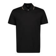 Versace Svart Polo med Guld Finish Black, Herr