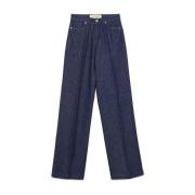 Roy Roger's Blå Loose-Fit High-Waisted Jeans Blue, Dam