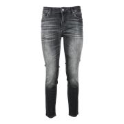 Armani Exchange Klassiska Denim Jeans med Stretchtyg Black, Dam