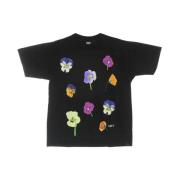 Obey Blommigt tryck T-shirt Svart Black, Herr