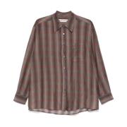 Our Legacy Check Sheer Favorit Skjorta Brown, Dam