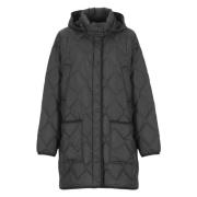 Woolrich Quiltad Svart Dunjacka med Huva Black, Dam