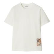 Burberry Krit T-shirt Jwear White, Dam