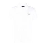 Balmain Vit Flock Polo Skjorta White, Herr