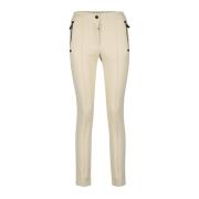 Moncler Beige Skidbyxor Slim Fit Beige, Dam