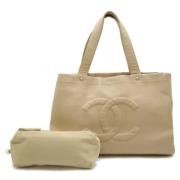 Chanel Vintage Pre-owned Laeder chanel-vskor Beige, Dam