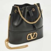 Valentino Vintage Pre-owned Laeder axelremsvskor Black, Dam