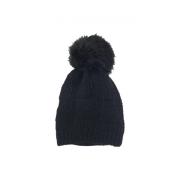 Sandro Ferrone Svart Pom Pom Hatt Black, Dam