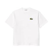 Lacoste Lös Passform Oversize T-shirt White, Herr