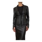 Patrizia Pepe Svart Blus Elegant Stil Black, Dam