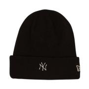 New Era Metallic Cuff Beanie i Svart Black, Unisex