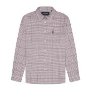 Lyle & Scott LS Vävda Skjortor Houndstooth Check Flanellskjorta Red, H...