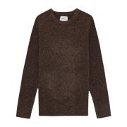 Nn07 Mjuk Stickad Crewneck Tröja Brown, Herr