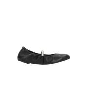 Stuart Weitzman Svarta platta skor Elegant stil Black, Dam