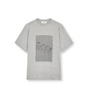 Mads Nørgaard Oversized T-shirt Svart/Snowshite Gray, Dam