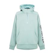 Moncler Reflekterande Logo Hoodie Aqua Grön Green, Dam