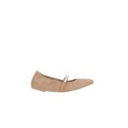 Stuart Weitzman Platta skor för kvinnor Beige, Dam