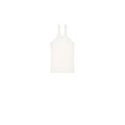 Courrèges Vit Lyxig Tanktop Montpellier Coqueline White, Dam