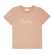 Bally Broderad Logotyp T-shirt Beige, Dam