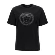 Versace Medusa Broderad T-shirt Black, Dam