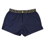 Versace Marinblå Simshorts Greca Mönster Blue, Herr