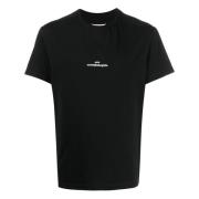 Maison Margiela Förvrängd Logotyp Bomull T-shirt Black, Herr