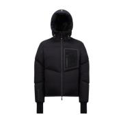 Moncler Svart huva dunjacka för utomhusaktiviteter Black, Herr