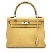 Hermès Vintage Pre-owned Laeder handvskor Beige, Dam