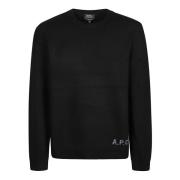 A.p.c. Mysig Stickad Tröja Black, Herr