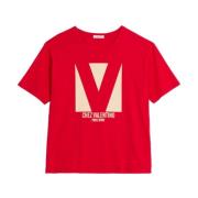 Valentino Garavani Röda T-shirts och Polos med Logo Red, Herr