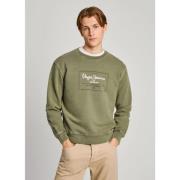 Pepe Jeans Rund Hals Sweatshirt Bomull Regular Fit Green, Herr