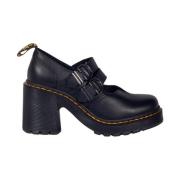 Dr. Martens Svarta läder Mary Jane-skor med klack Black, Dam