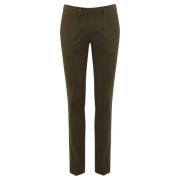 PT Torino Slim Fit Bomull Twill Byxor Brun Brown, Herr