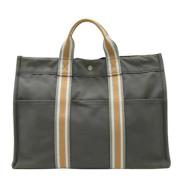 Hermès Vintage Pre-owned Canvas handvskor Gray, Dam