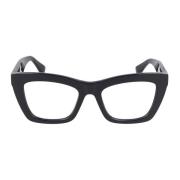 Bottega Veneta Oregelbundet acetatglasögonmodell Black, Unisex