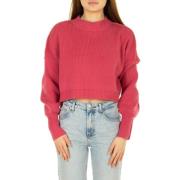 Free People Rosa Tröja Easy Street Pullover Pink, Dam