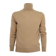 Cashmere Company Slim Fit Cashmere Dolcevita Kamel Brown, Herr