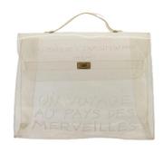 Hermès Vintage Pre-owned Vinyl handvskor Beige, Dam