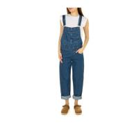 Free People Denim Overall Klänningar Blue, Dam