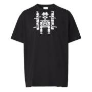 Burberry Logotryckt T-shirt i Svart Black, Herr