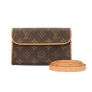 Louis Vuitton Vintage Pre-owned Canvas axelremsvskor Brown, Dam