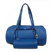 Louis Vuitton Vintage Pre-owned Tyg axelremsvskor Blue, Dam