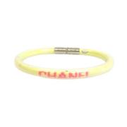 Chanel Vintage Pre-owned Vinyl chanel-smycken Yellow, Dam