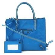 Balenciaga Vintage Pre-owned Laeder balenciaga-vskor Blue, Dam