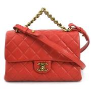 Chanel Vintage Pre-owned Laeder handvskor Red, Dam