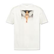 Palm Angels T-shirt med tryck White, Herr