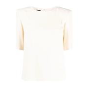 Pinko Vit Elegant Blus för Kvinnor White, Dam