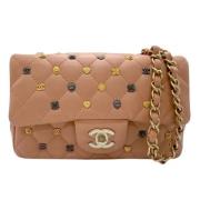 Chanel Vintage Pre-owned Laeder axelremsvskor Beige, Dam