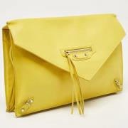 Balenciaga Vintage Pre-owned Laeder kuvertvskor Yellow, Dam